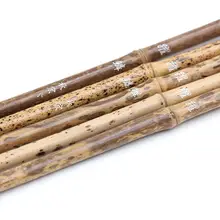 手作り毛筆【狼毛85%・グラデーション模様・花の牛角・中楷書・行草書用】