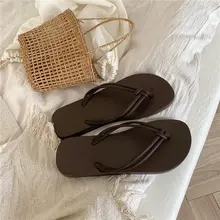 レディース 夏用 シンプルなビーチサンダル【滑り止めソフトソール・デイリーユース・単色】