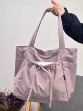 大容量トートバッグ【リボンデザイン・軽量・通勤・シングルショルダー】（セットアップ対応）
