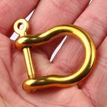 純銅製馬蹄金具【手作りDIY用・バッグアクセサリー・キーリング付き】