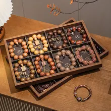 胡桃木製のジュエリーディスプレイ台【ブレスレット・ネックレス用・収納ボックス】