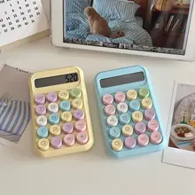 おしゃれなマカロンカラーのポータブル計算機【大画面・学生向け・コンパクトデザイン】