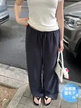 感あるフリースタイルの薄手ワイドパンツ【夏用・涼感・天丝麻】