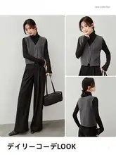 抗起球素材のニットベスト【Vネック・短丈・重ね着対応】