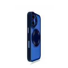 360度回転スタンド付きiPhone用スマートフォンケース【ピンク・透明・アクリル製】