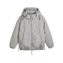機能性ワークジャケット【アウトドア用・フード付き・ゆったりシルエット】