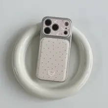 可愛らしいデザインのスマートフォンケース【グレー・スター・うさぎ・ダイヤモンド柄・iPhone対応】