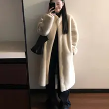 環境に優しい厚手ファーコート【立ち襟・保温・フィットデザイン】