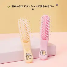 MINISO ミニサイズ ダックスフンドデザインのマッサージブラシ【携帯用・クッションブラシ】