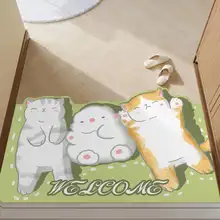 かわいいデザインの玄関マット【防滑・PVC製・汚れが拭き取れる・カット可能】