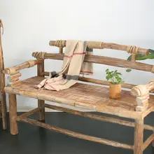 バルコニーテーブルと椅子 室外に適した 2〜3人用 レトロな無垢材 屋内外使用