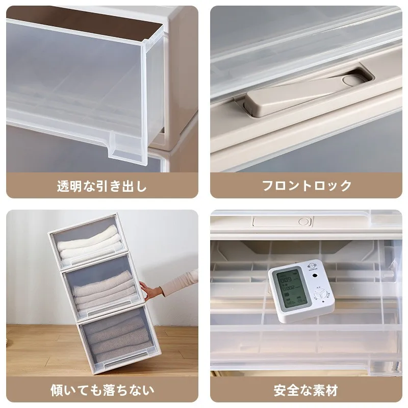 厚手引き出し式収納ケース：大量衣類収納に最適なプラスチック製ケースの実用性と設計