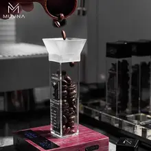 ミニサイズのウッド電子スケール【胡桃木製・コーヒー豆用・スマート・計量機能】
