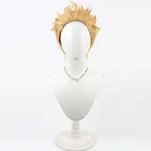 グラデーションカラーのコスプレウィッグ【金色・逆立ちスタイル】