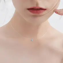 S925銀の人魚の涙ネックレス【夏用・見えないライン・ユニークデザイン・万能アクセサリー・鎖骨チェーン】