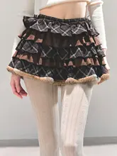 秋にぴったり！高腰ギンガムチェックのフレアスカート【シルエットを美しく見せる・ミニ丈】