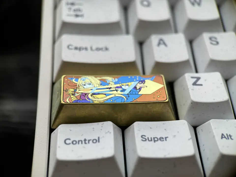 個性的なアニメデザイン！カラフルなチタン合金キートップ【エンターテイメント系・タマイズ可能】