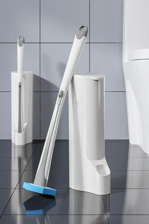 一次性トイレブラシ【壁掛け・隅々まで清掃可能・清潔】（セットアップ対応）