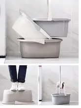プラスチック製 折りたたみモップバケツ【長方形・持ち手付き・洗車用・水汲み用】