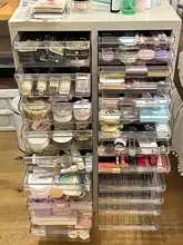 引き出し付きメイクアップ収納キャビネット【ネイルポリッシュ・アイロン製・化粧品整理用】