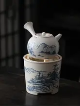 炭炉 茶器セット 手描き ソーダ釉 囲炉裏風 煮茶器 「JOJO'S L. PD.」
