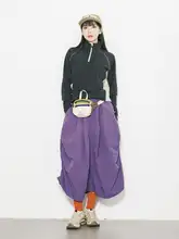 女性用 アウトドア機能性ロングスカート【ゆったりシルエット・ハイキング・キャンプ・防晒設計】