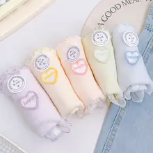 通気性に優れた綿100%の三角パンツ【レーストリム・夏用・可愛いデザイン】（セットアップ対応）