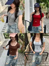 UネックTシャツ【女性用・短袖・タイトフィット・夏用】