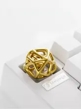 キーキャップ holy60 真鍮 メタル 透かしデザイン Escキー オリジナル 個性派 ブラック×ゴールド ゴールド シルバー「KBDfans」