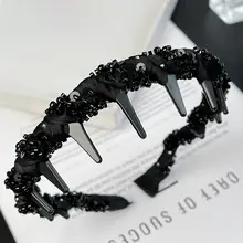 波浪デザインの滑り止め付きヘアバンド【高級感・女性用】