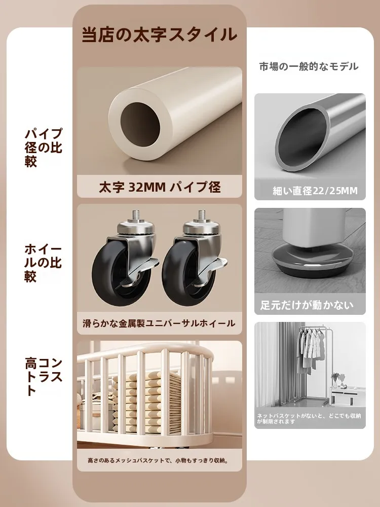 移動可能な室内用衣服収納ラック：クローゼット上の空間を効率的に活用するための最適解