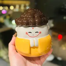 ユニークなデザインの陶製マグカップ【フタ付き・スプーン付き・オフィス用・誕生日ギフトに最適】