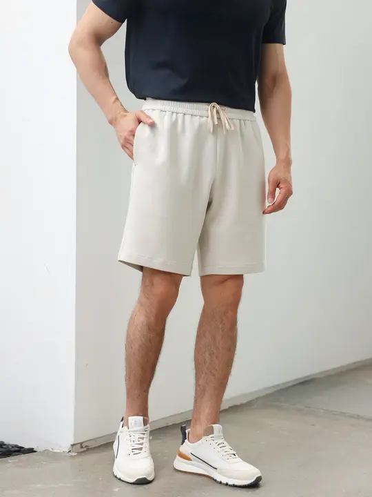 軽量SOFT素材 メンズストレートフィット ショートパンツ【吸湿速乾・ウエストゴム・スタイル】