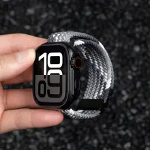 Apple Watch用 バンド メンズ ナイロン 編み込み パラシュートバックル 通気性 スポーツ 夏 上品