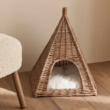 猫用涼感ハウス【籐製・洗える・四季対応・ペットテント】