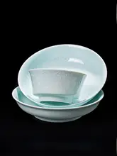 青瓷高白瓷の食器セット【釉下彩・おしゃれで使いやすい・食洗器対応】（セットアップ対応）