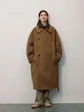 極上の柔らかさのカシミヤウールバスローブコート【女性用・ダブルフェイス・中長丈・シルエット重視】