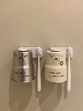 かわいい猫デザインのステンレス製洗面カップ【壁掛け式・防カビ】