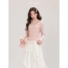 レースチュールのフレアスカート【Aライン・女性用・春秋向け】