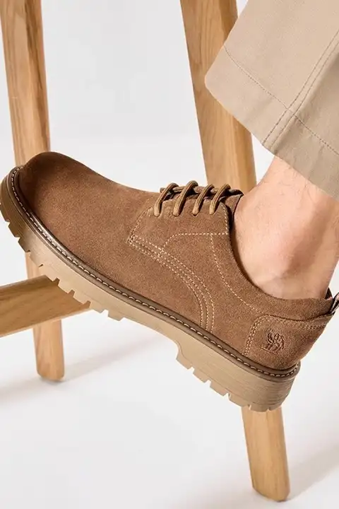 Camel クラシックなデザインのマーチンシューズ【低めのワークシューズ・秋冬用・男のカジュアル】