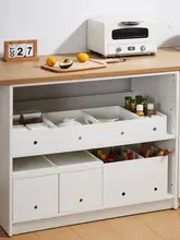 キッチン用 大型収納ボックス【プラスチック・フタ付き・整理整頓・ホワイト】