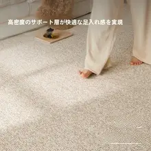 高品質の洗える2重ラグ【リビング用・防滑・ナチュラルなデザイン・無フォルム使用】