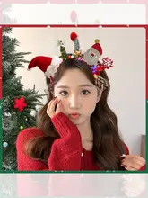 光るクリスマスヘッドバンド【サンタ帽子・トナカイ装飾】