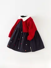 ワンピース キッズ ガールズ 赤 お正月 迎春 秋