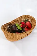 おしゃれな編み込み風のパンかご【フルーツやお菓子の収納に最適】