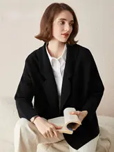 極上の柔らかさのウールビジネスカーディガン【ボタン留め・ルーズフィット・日常使いに最適】