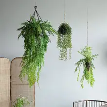 吊り下げ用のシダ植物 多肉植物 店舗のウィンドウ 壁面装飾 フェイクグリーン 創造的
