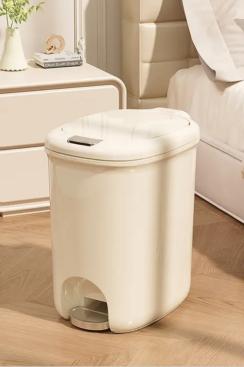 ゴミ箱 手押しフットペダル式 防水 大容量 蓋付き