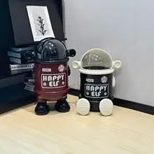 ユニークな宇宙飛行士デザインのゴミ箱【立ち姿・座り姿・愛らしいインテリアアクセサリー】