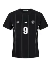 レディース ストライプスポーツTシャツ【夏用・ショートスリーブ・ジャージ風】